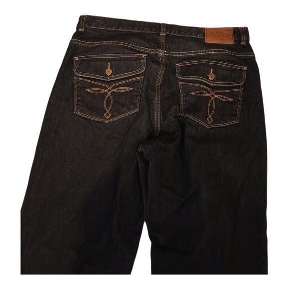 Lauren Ralph Lauren Women's High Rise Dark Wash Bootcut Jeans Blue Size 12 EUC - Picture 5 of 11